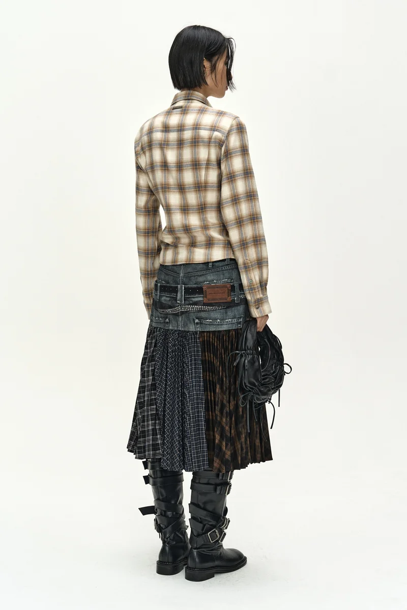 CHECK STUDDED CONTOUR SHIRT 3