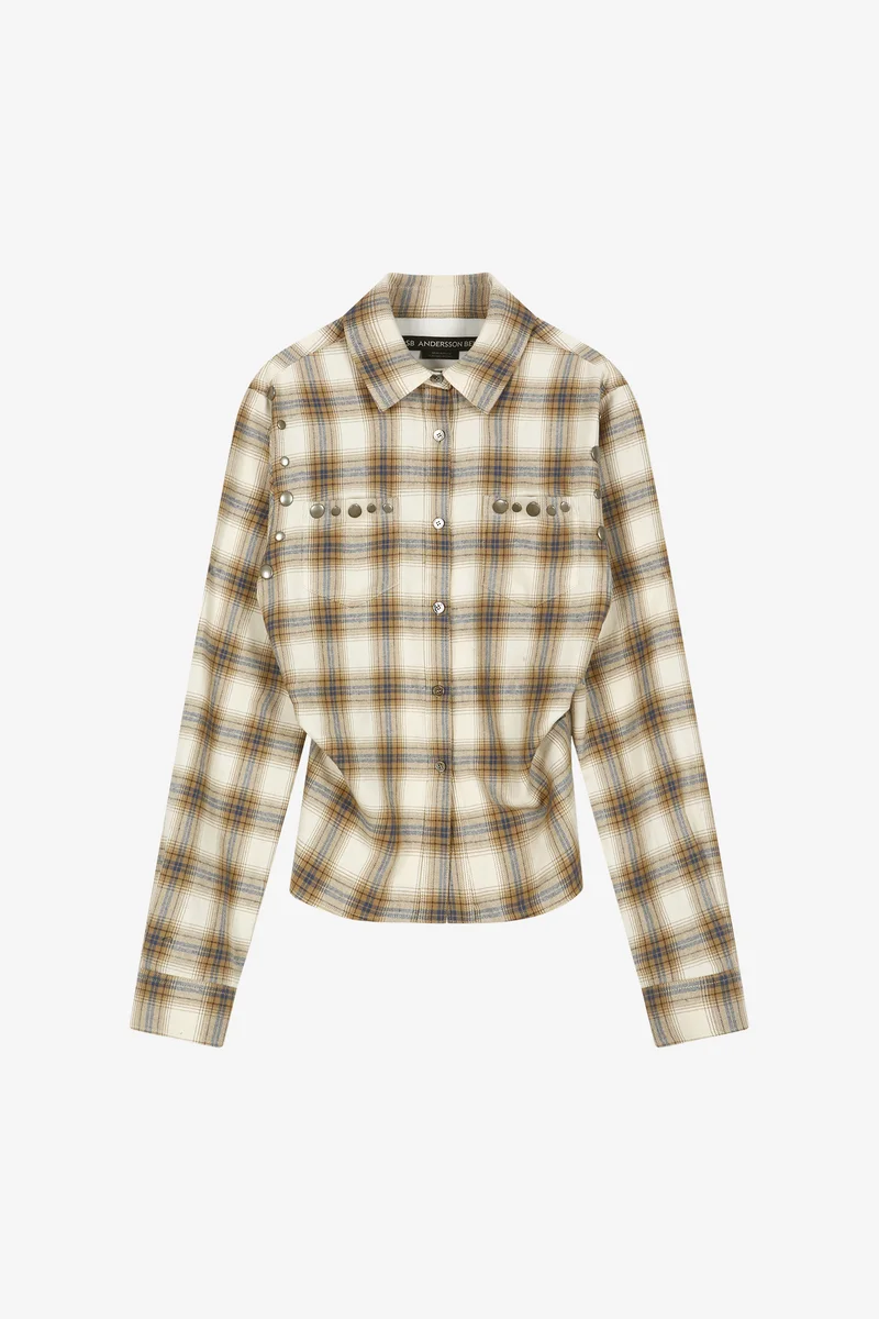 CHECK STUDDED CONTOUR SHIRT 11