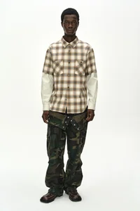 SLEEVE LAYERED STRIPE SHIRT thumb 1