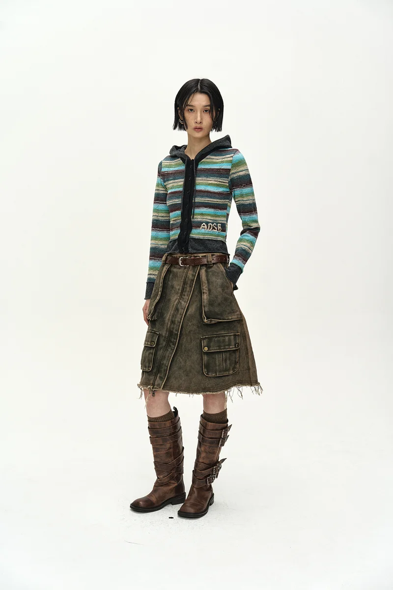 CARGO POCKET WRAP SKIRT 1
