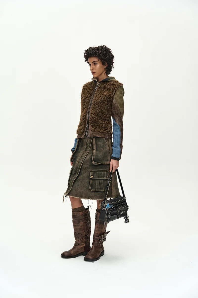 CARGO POCKET WRAP SKIRT 4