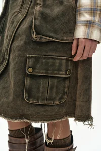 CARGO POCKET WRAP SKIRT thumb 8