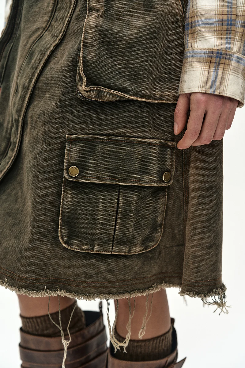 CARGO POCKET WRAP SKIRT 8