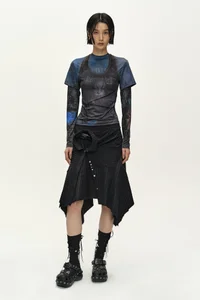 SUE WRAPPED SHIRT ASYMMETRIC SKIRT thumb 1