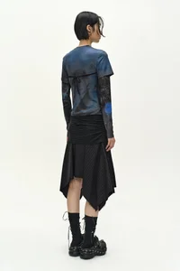 SUE WRAPPED SHIRT ASYMMETRIC SKIRT thumb 2