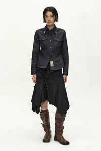 SUE WRAPPED SHIRT ASYMMETRIC SKIRT thumb 5