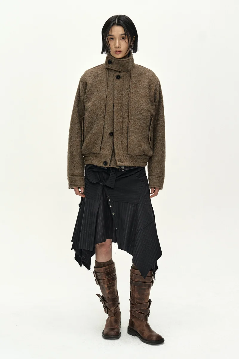 SUE WRAPPED SHIRT ASYMMETRIC SKIRT 8