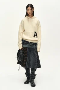 DOUBLE BELT PRINTED ACCORDION PLEATS SKIRT thumb 9