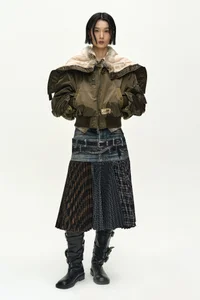 DOUBLE BELT PRINTED ACCORDION PLEATS SKIRT thumb 10