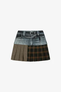 DOUBLE BELT PRINTED MINI SKIRT thumb 9