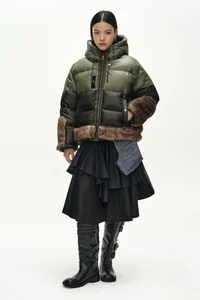REWORKED DENIM WRAP FLARE SKIRT thumb 6