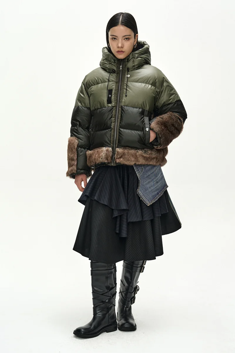 REWORKED DENIM WRAP FLARE SKIRT 6