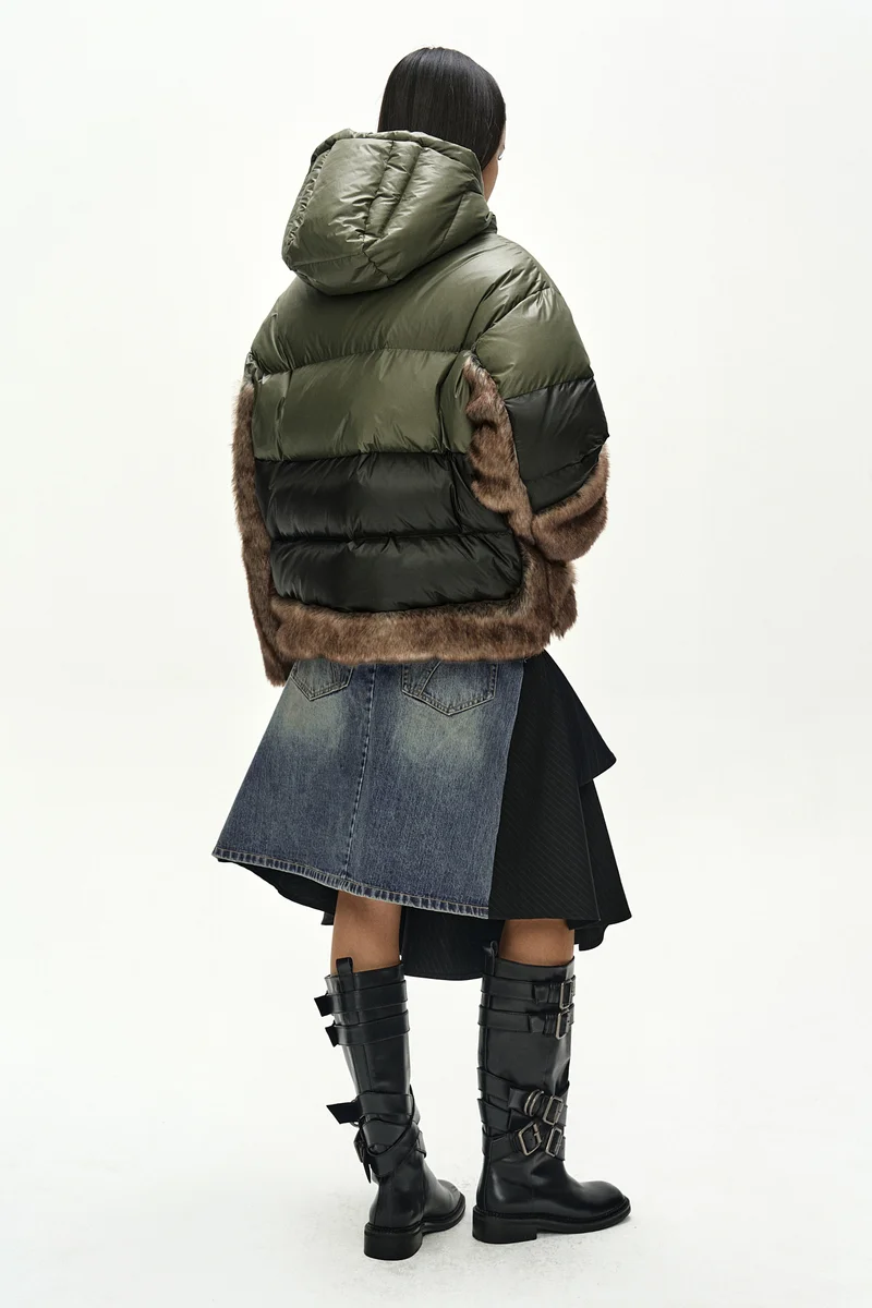 REWORKED DENIM WRAP FLARE SKIRT 7