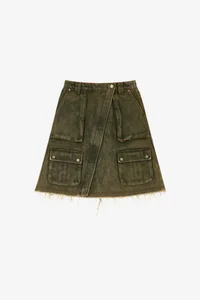 CARGO POCKET WRAP SKIRT