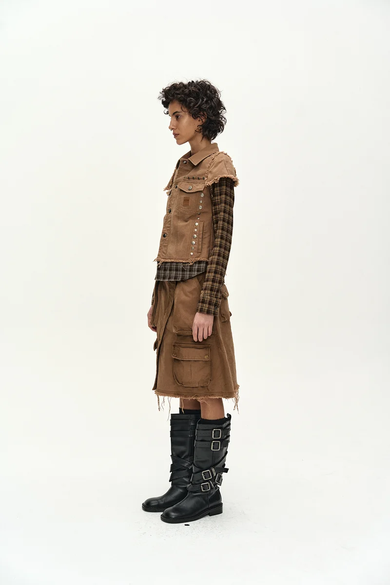 CARGO POCKET WRAP SKIRT 3