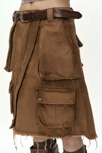 CARGO POCKET WRAP SKIRT thumb 7