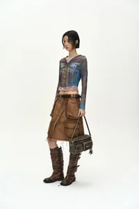 CARGO POCKET WRAP SKIRT thumb 11
