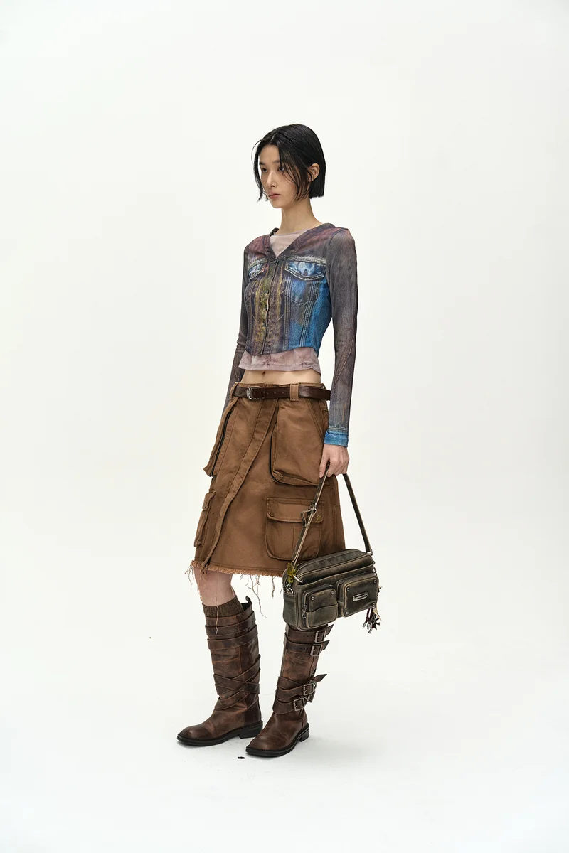 CARGO POCKET WRAP SKIRT 11