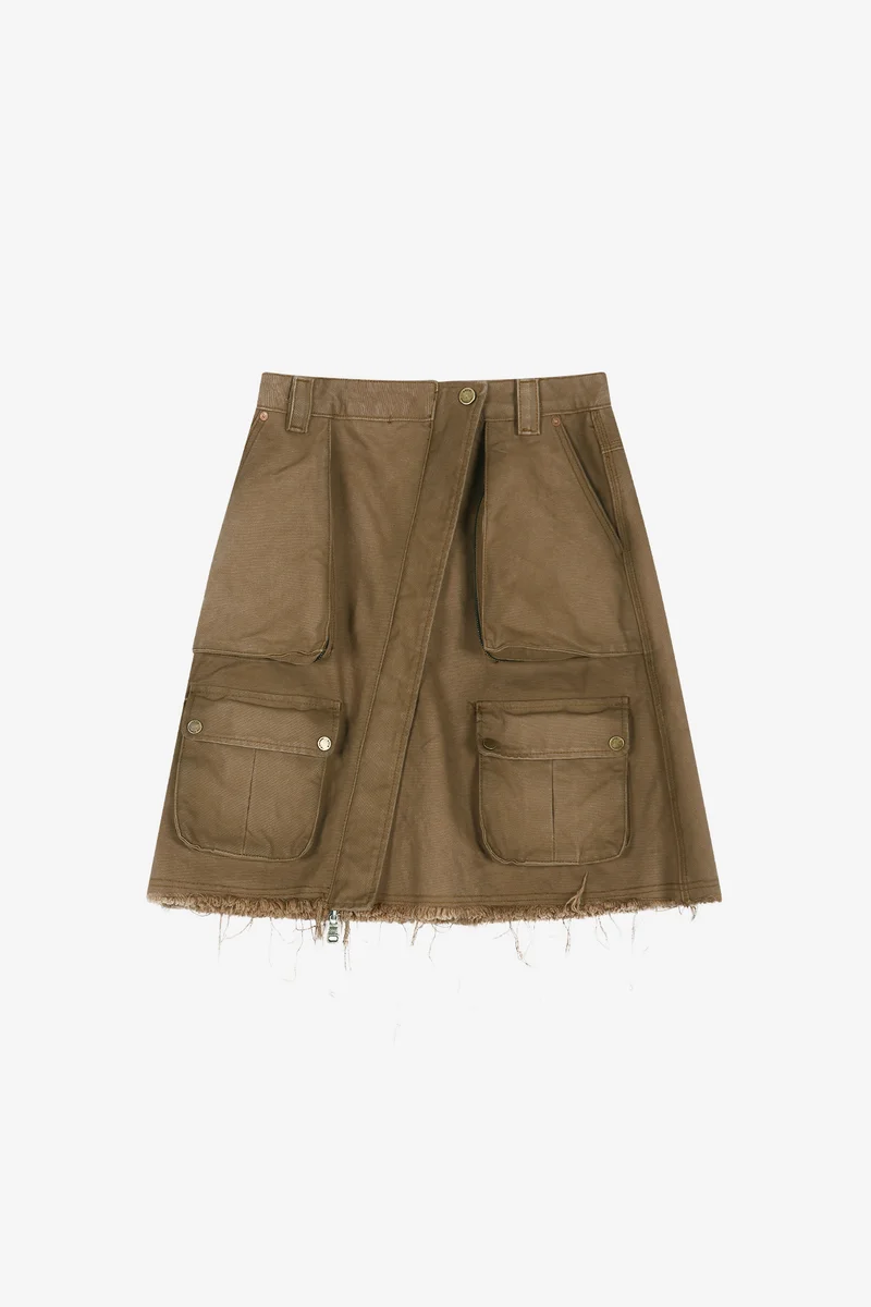 CARGO POCKET WRAP SKIRT 12