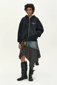DENIM COMBINATION SHIRT PATCHWORK SKIRT thumb 1