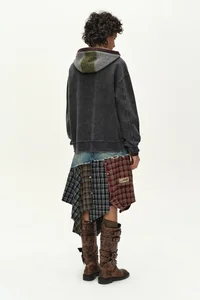 DENIM COMBINATION SHIRT PATCHWORK SKIRT thumb 3