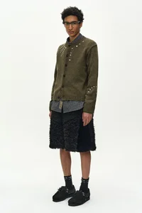 KENLEY FAUX FUR PATCHWORK SHORTS thumb 3