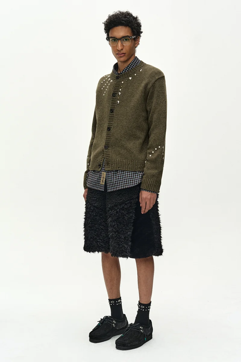 KENLEY FAUX FUR PATCHWORK SHORTS 3