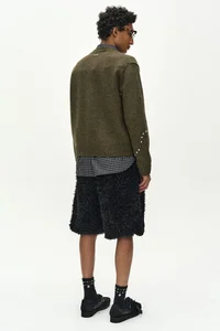 KENLEY FAUX FUR PATCHWORK SHORTS thumb 4