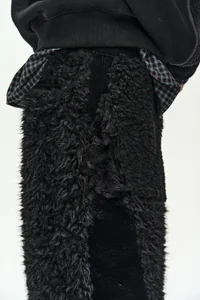 KENLEY FAUX FUR PATCHWORK SHORTS thumb 5