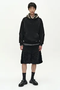 KENLEY FAUX FUR PATCHWORK SHORTS thumb 6