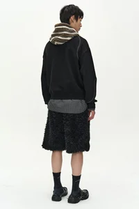 KENLEY FAUX FUR PATCHWORK SHORTS thumb 7