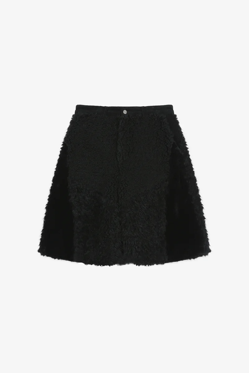 KENLEY FAUX FUR PATCHWORK SHORTS 9