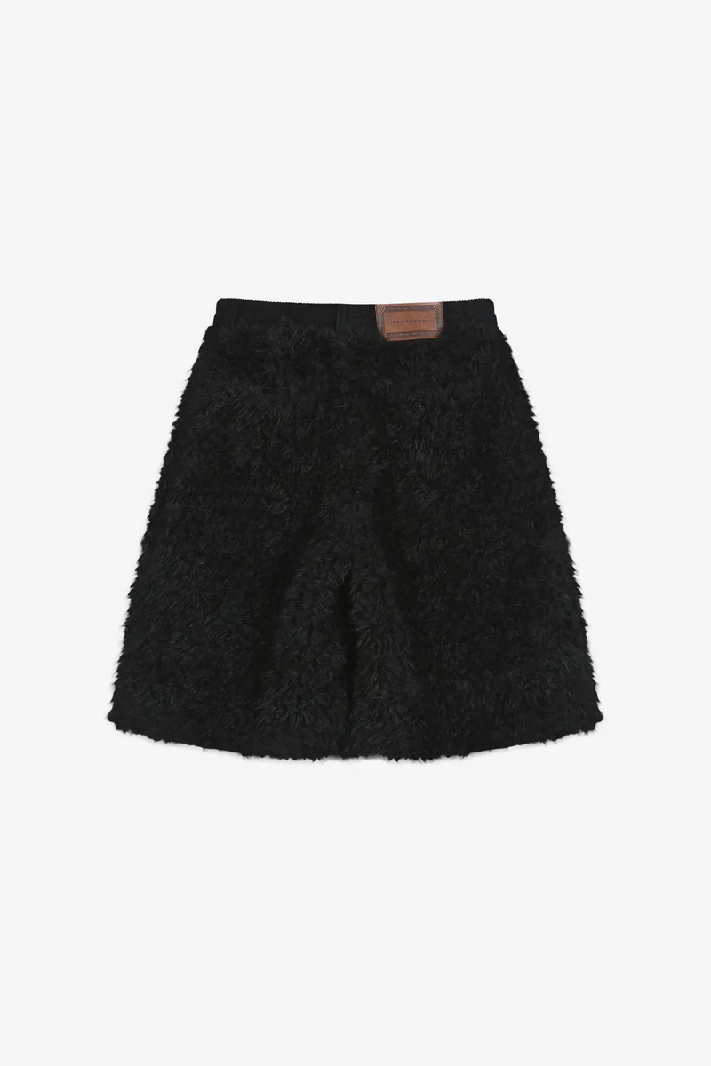 KENLEY FAUX FUR PATCHWORK SHORTS 10