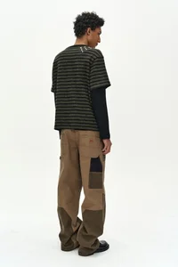UNISEX STUDDED STRIPE LAYERED SWEATER thumb 3