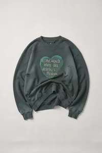 (ESSENTIAL) UNISEX SPRAY WASHED HEART MESSAGE SWEATSHIRT thumb 9