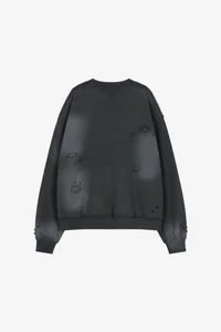 (ESSENTIAL) UNISEX SPRAY WASHED HEART MESSAGE SWEATSHIRT thumb 11