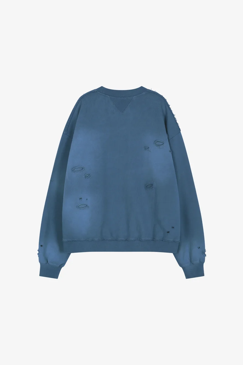 (ESSENTIAL) UNISEX SPRAY WASHED HEART MESSAGE SWEATSHIRT 11