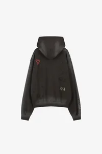 (ESSENTIAL) UNISEX SPRAY WASHED AGAIN LIP HOODIE thumb 14