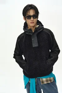 ORTE TERRY HALF ZIP UP HOODIE thumb 7