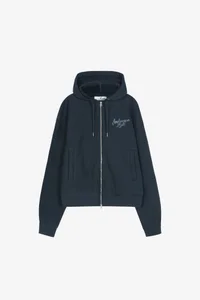 (ESSENTIAL) UNISEX PATCHWORK LIQUID LOGO HOOD ZIP-UP