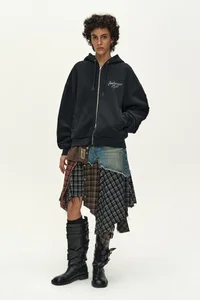 (ESSENTIAL) UNISEX PATCHWORK LIQUID LOGO HOOD ZIP-UP thumb 2