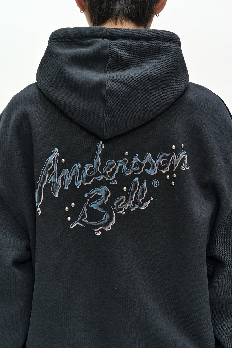 (ESSENTIAL) UNISEX PATCHWORK LIQUID LOGO HOOD ZIP-UP 10