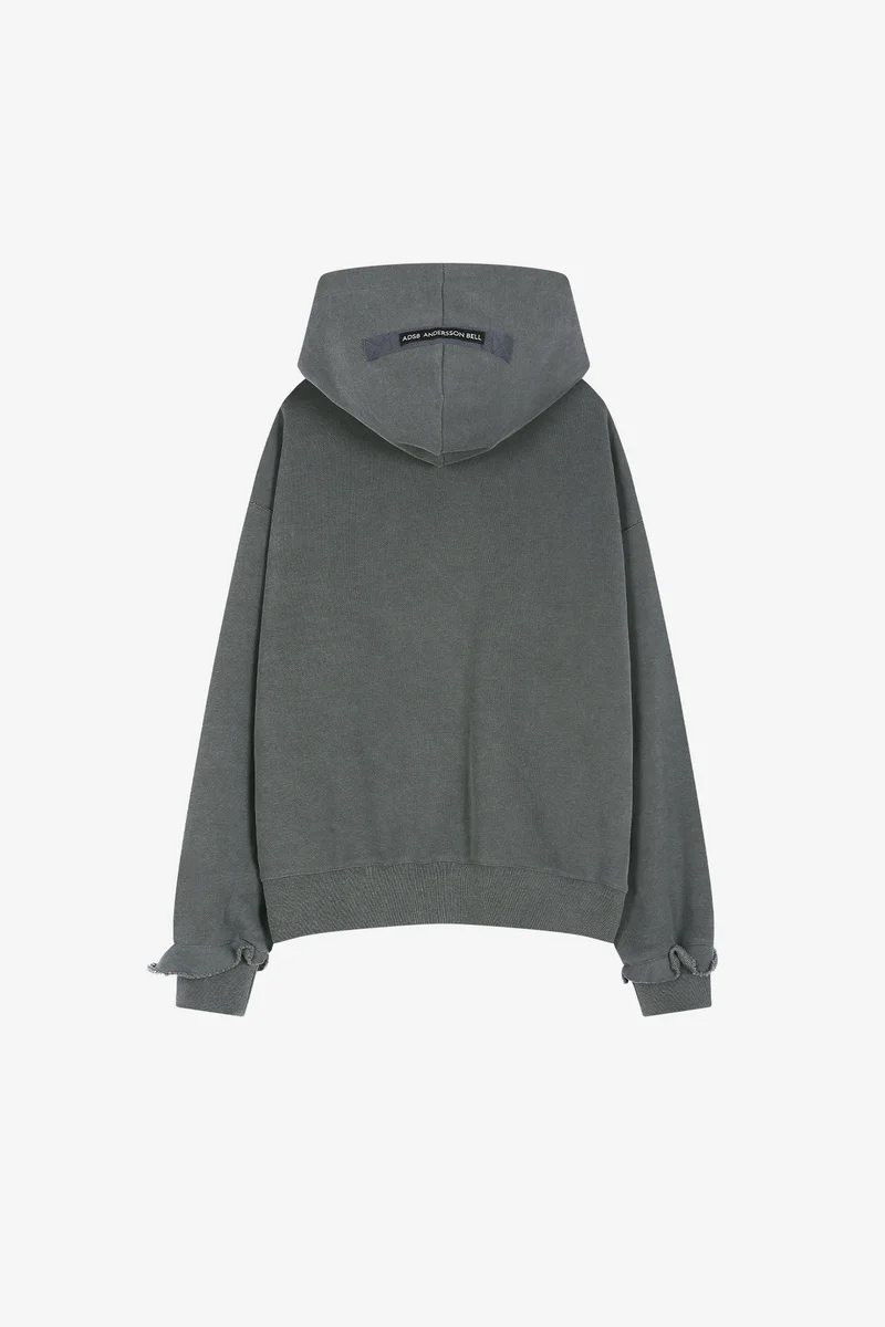 RAW-CUT STUDDED ZIP-UP HOODIE 10