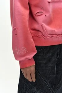 (ESSENTIAL) UNISEX SPRAY WASHED AGAIN LIP HOODIE thumb 10