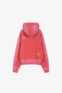 (ESSENTIAL) UNISEX SPRAY WASHED AGAIN LIP HOODIE thumb 14