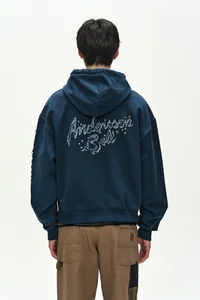 (ESSENTIAL) UNISEX PATCHWORK LIQUID LOGO HOOD ZIP-UP thumb 5