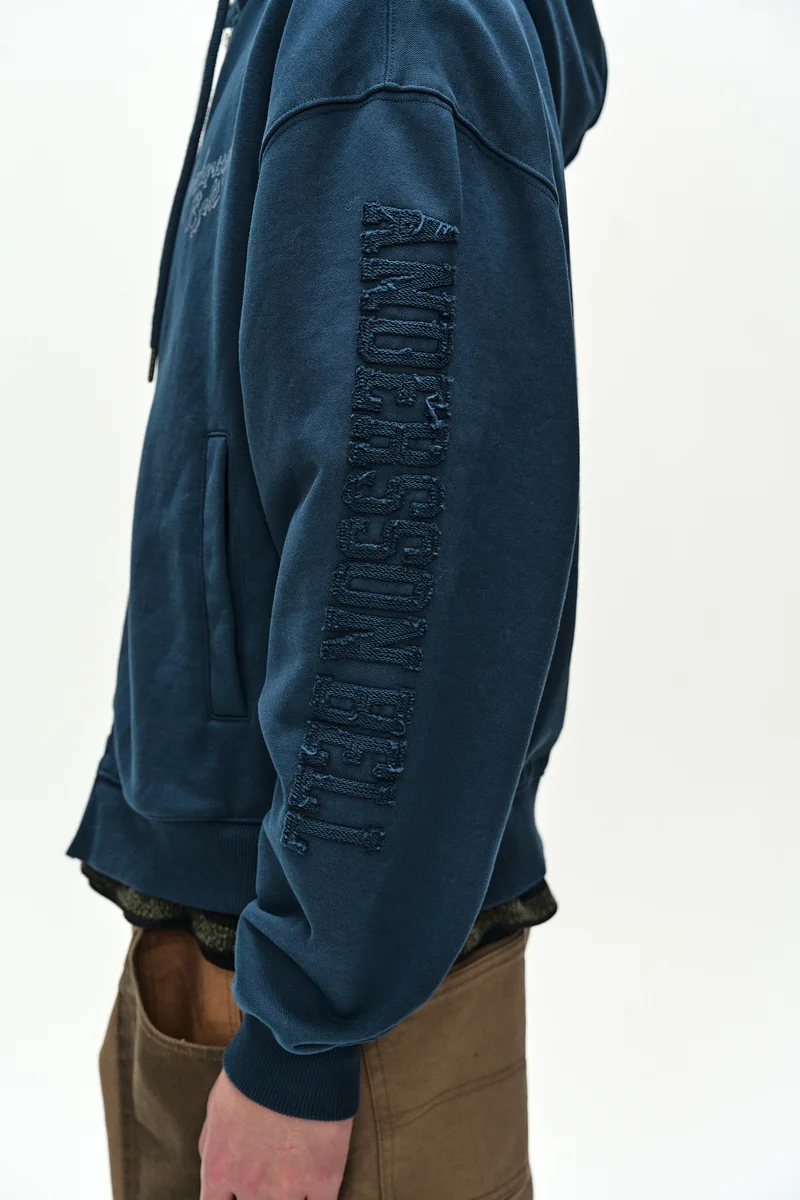 (ESSENTIAL) UNISEX PATCHWORK LIQUID LOGO HOOD ZIP-UP 7