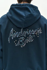 (ESSENTIAL) UNISEX PATCHWORK LIQUID LOGO HOOD ZIP-UP thumb 8