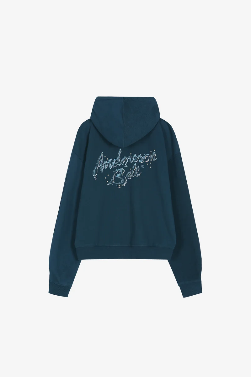 (ESSENTIAL) UNISEX PATCHWORK LIQUID LOGO HOOD ZIP-UP 10