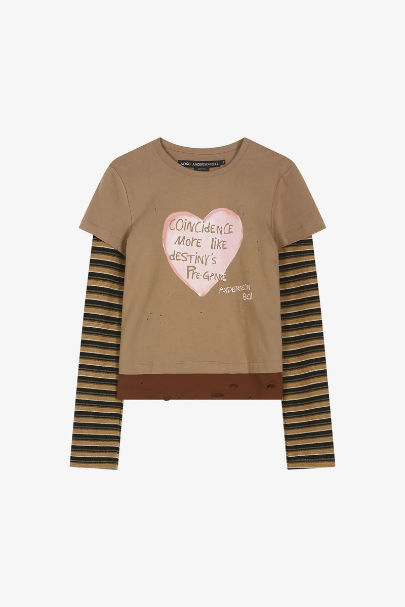 LAYERED HEART MESSAGE LONG SLEEVE T-SHIRT 11